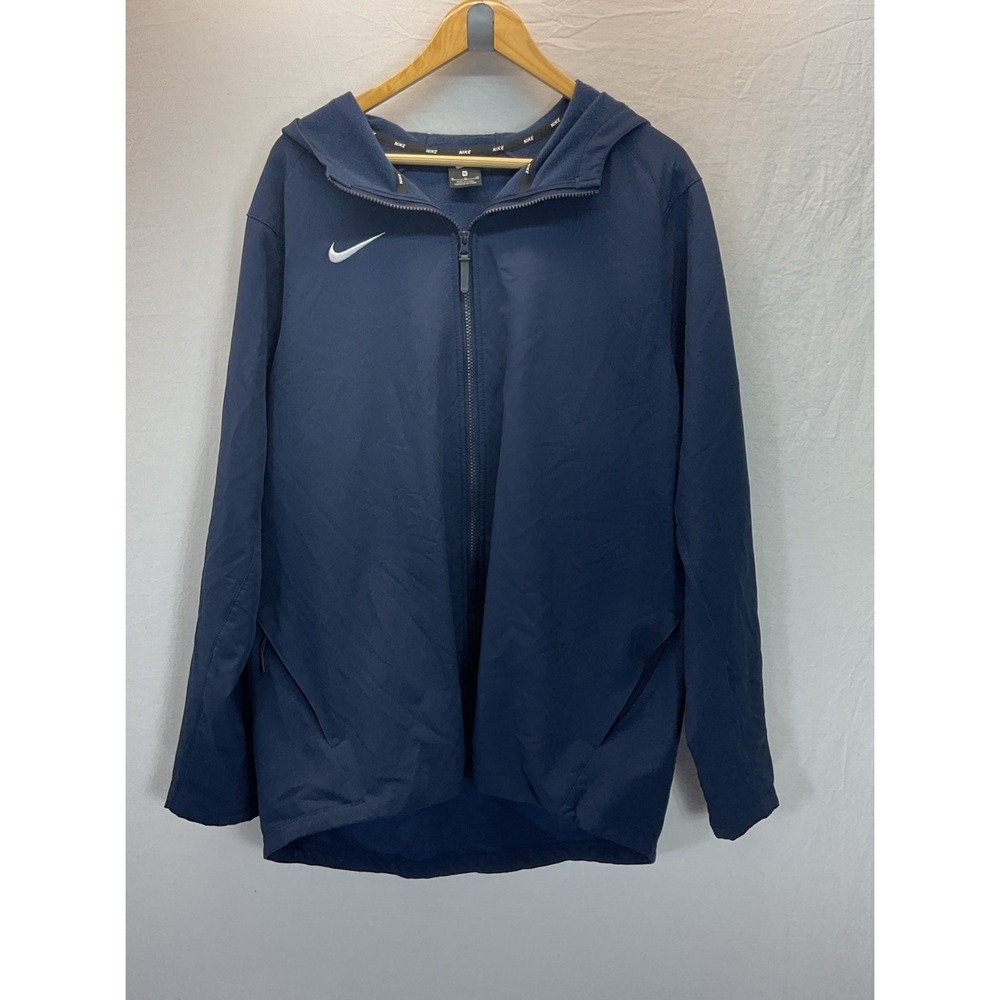 Nike Men's XL Full Zip Hoodie Navy‎ Blue Softshell Fleece lining Athletic gym